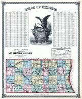 McHenry and Lake Counties Map, Illinois State Atlas 1875